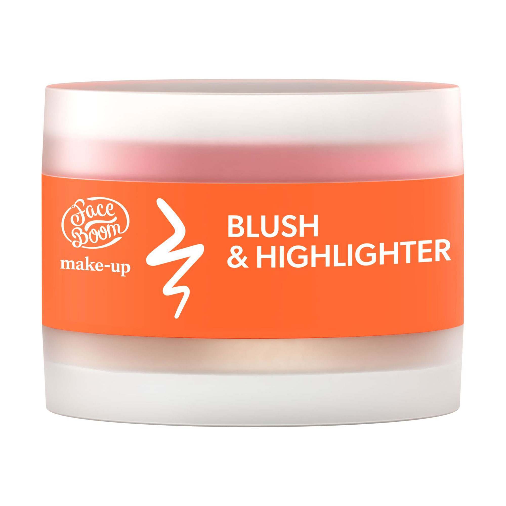 Подвійні кремові рум'яна та хайлайтер для обличчя Face Boom Make-Up Blush &amp; Highlighter 01 Peach, 6 г